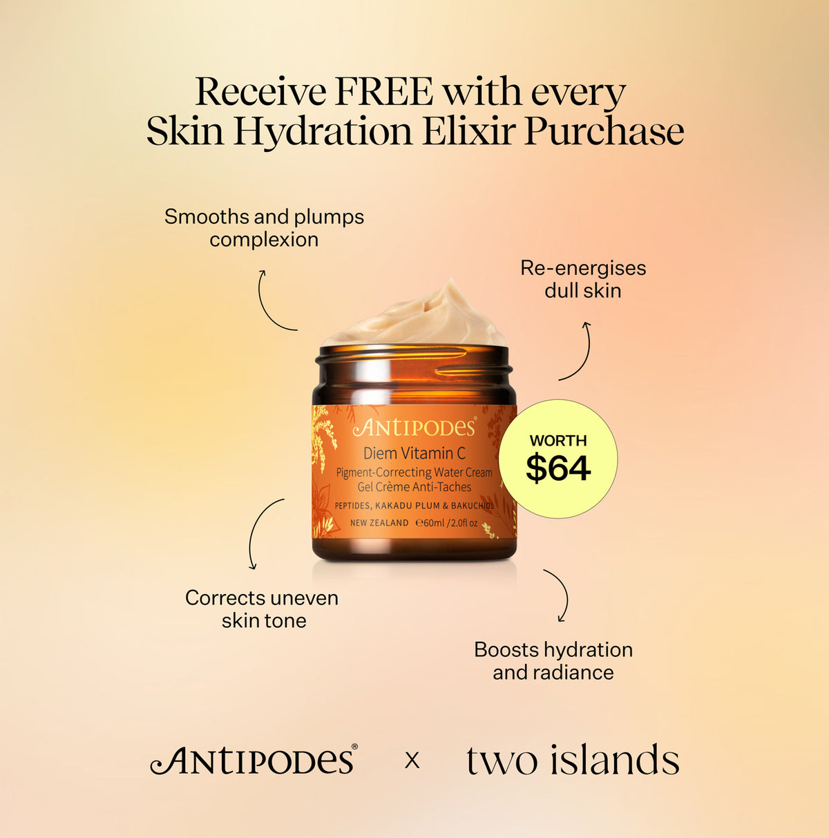 Antipodes Diem Vitamin C Pigment-Correcting Water Cream