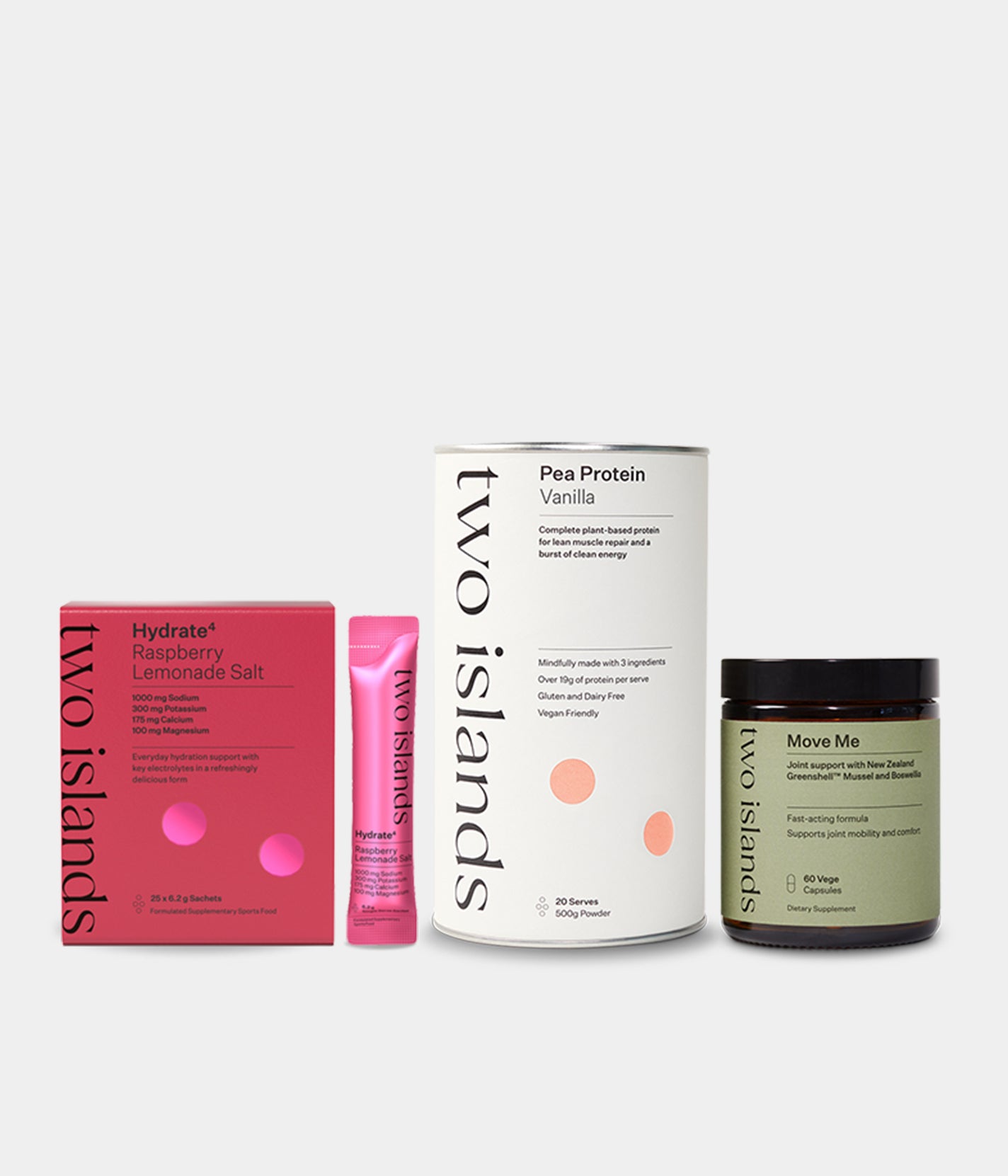 Workout Essentials Bundle - Protein, Electrolytes & Move Me – Two